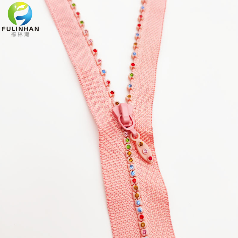rhinestone zipper