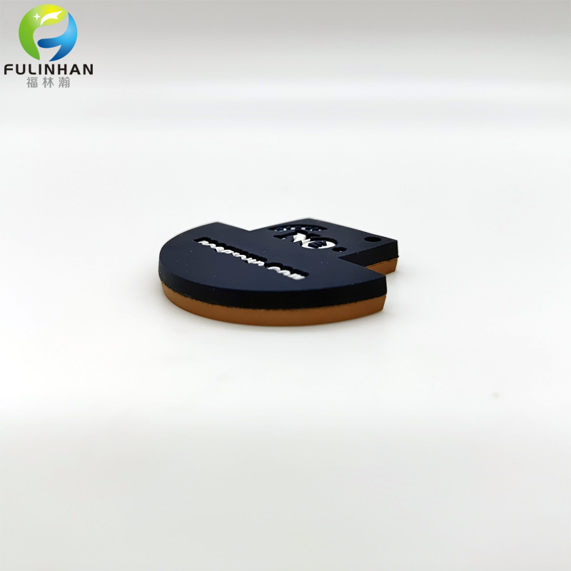 double sided logos rubber label double sided logos rubber label