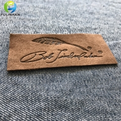 Jeans etichette in rilievo in pelle