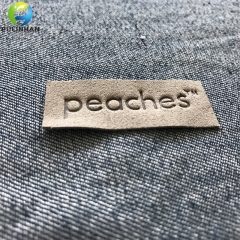 Logo custom embossed logo micro fiamma pelle patch