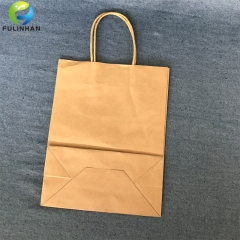 borsa personalizzata marrone su carta kraft con manico