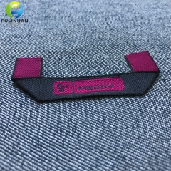etichetta tessuta piega personalizzata
