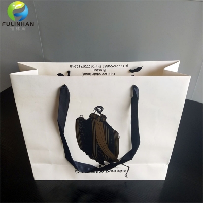 shopper grandi in carta bianca con logo