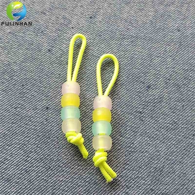 tirazip in nylon con perline di cavallino trasparenti