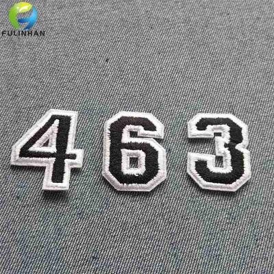 toppe ricamate con numero personalizzato per gli indumenti