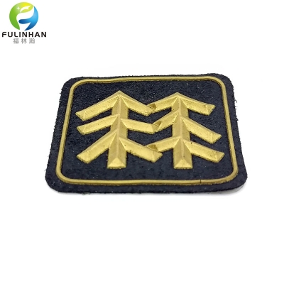 Personalizzato Albero D'Oro Di Gomma Microfibra Patch