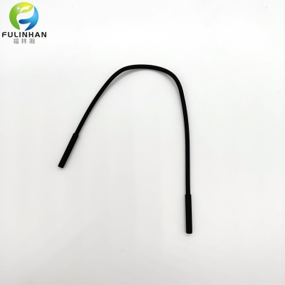 tirante della chiusura lampo nero della stringa di gomma di elasticità