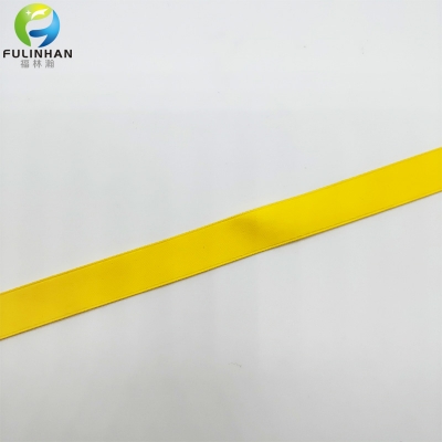 nastro in raso double face giallo personalizzato