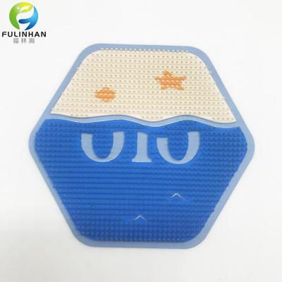 etichetta con logo 3D in silicone a punti pennello
